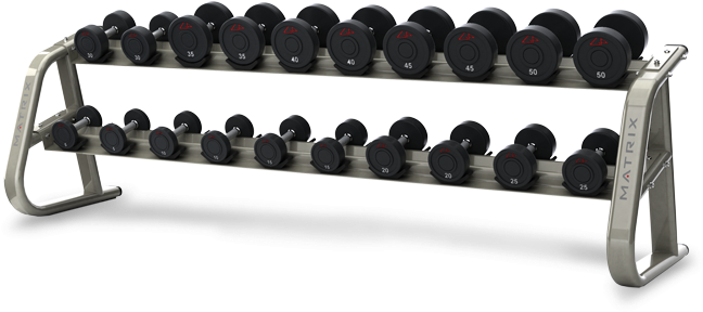 Silver Dumbbell Png Download - Pair Dumbbell Rack Matrix (690x445), Png Download
