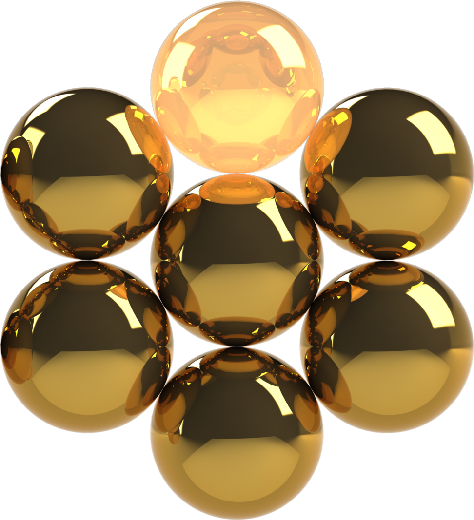 7 Golden Balls - Physical Body (973x1080), Png Download