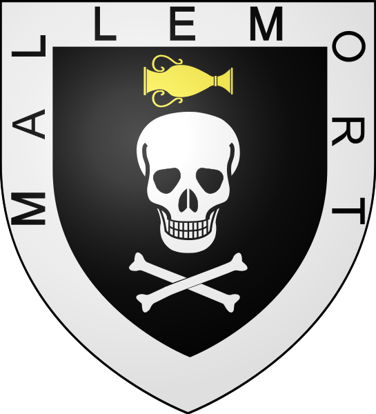The Shield Above Is That Of The French Commune Of Mallemort, - Skull And Crossbones Throw Blanket (545x600), Png Download