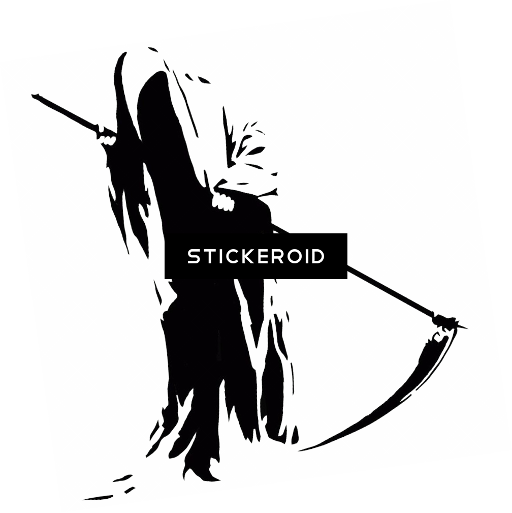 Grim Reaper - Grim Reaper Black And White (1008x1009), Png Download