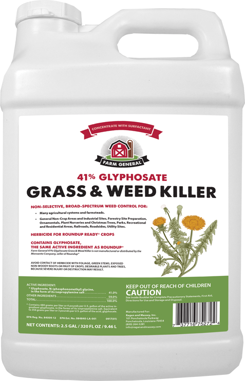 Farm General 41% Glyphosate Grass & Weed Killer - Farmworks Grass & Weed Killer 41% Glyphosate Concentrate (477x743), Png Download