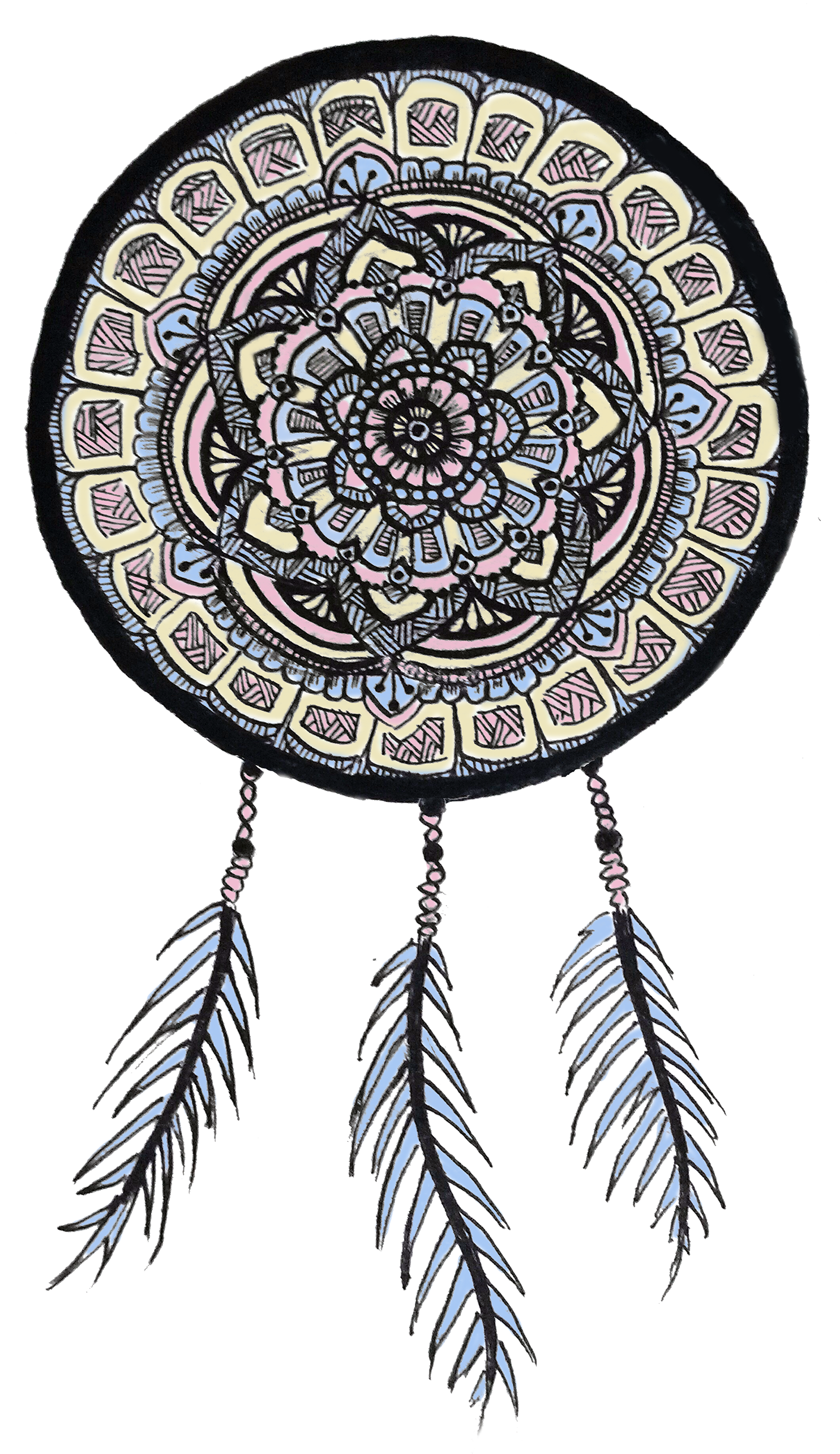 Dreamcatcher Pastel Tee - Portable Network Graphics (1500x2571), Png Download
