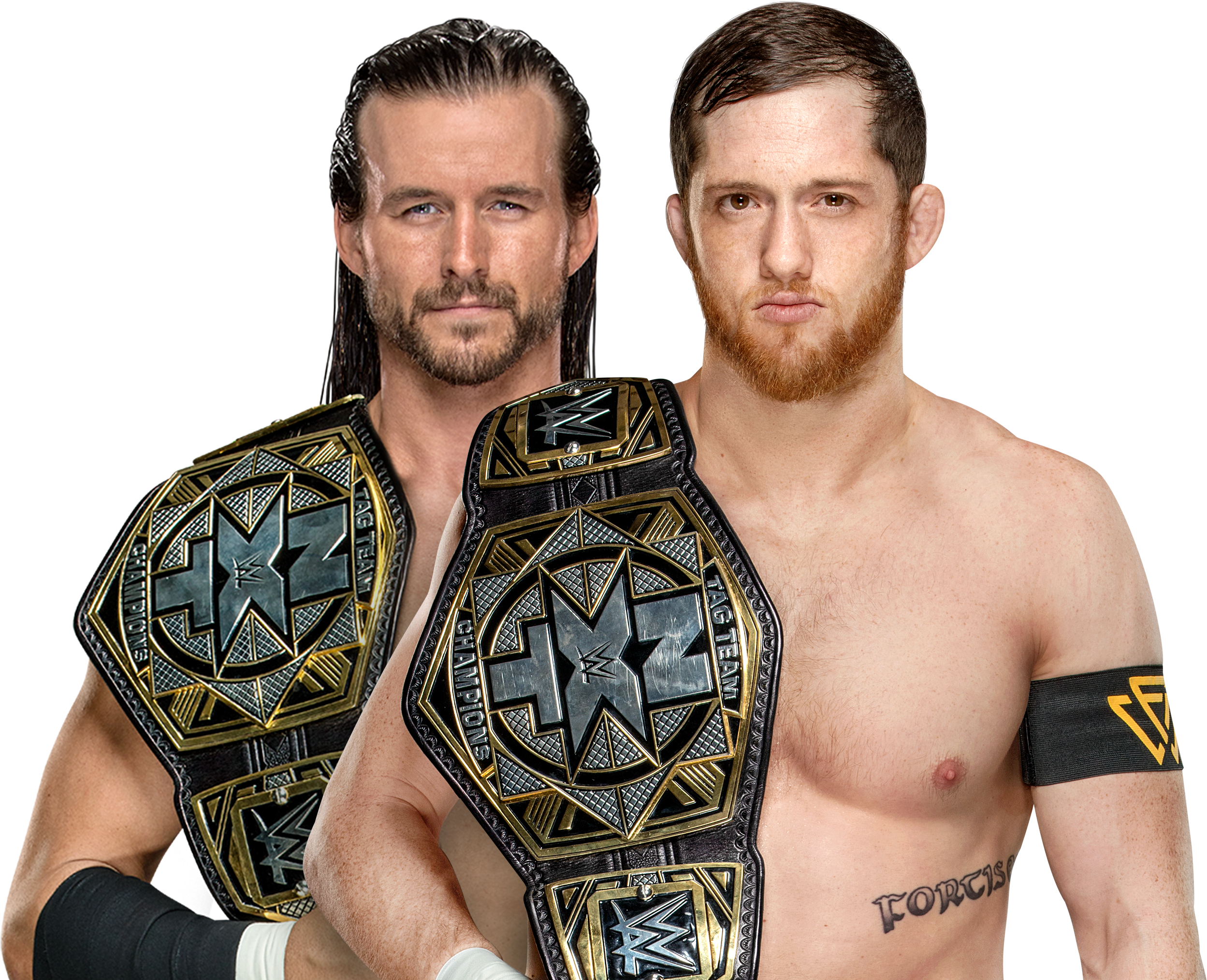 Here's Adam Cole, Stealing Bobby Fish's Arm Because - Wwe Adam Cole Nxt Tag Team Champion (2940x2080), Png Download