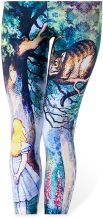 Cheshire Cat Leggings - Cheshire Cat Black Milk (303x454), Png Download
