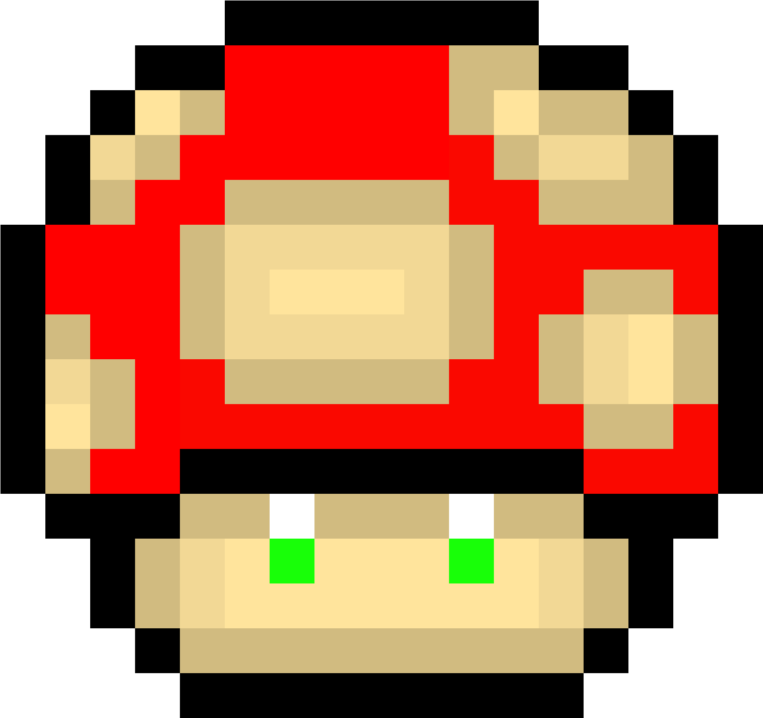 Mario Mushroom - Super Mario Minecraft Pixel Art (2160x1440), Png Download