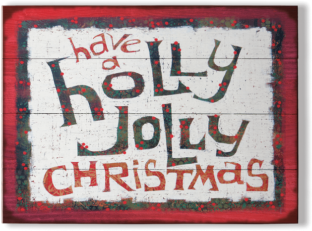 Holly Jolly Christmas Sign - Christmas Stocking (730x730), Png Download