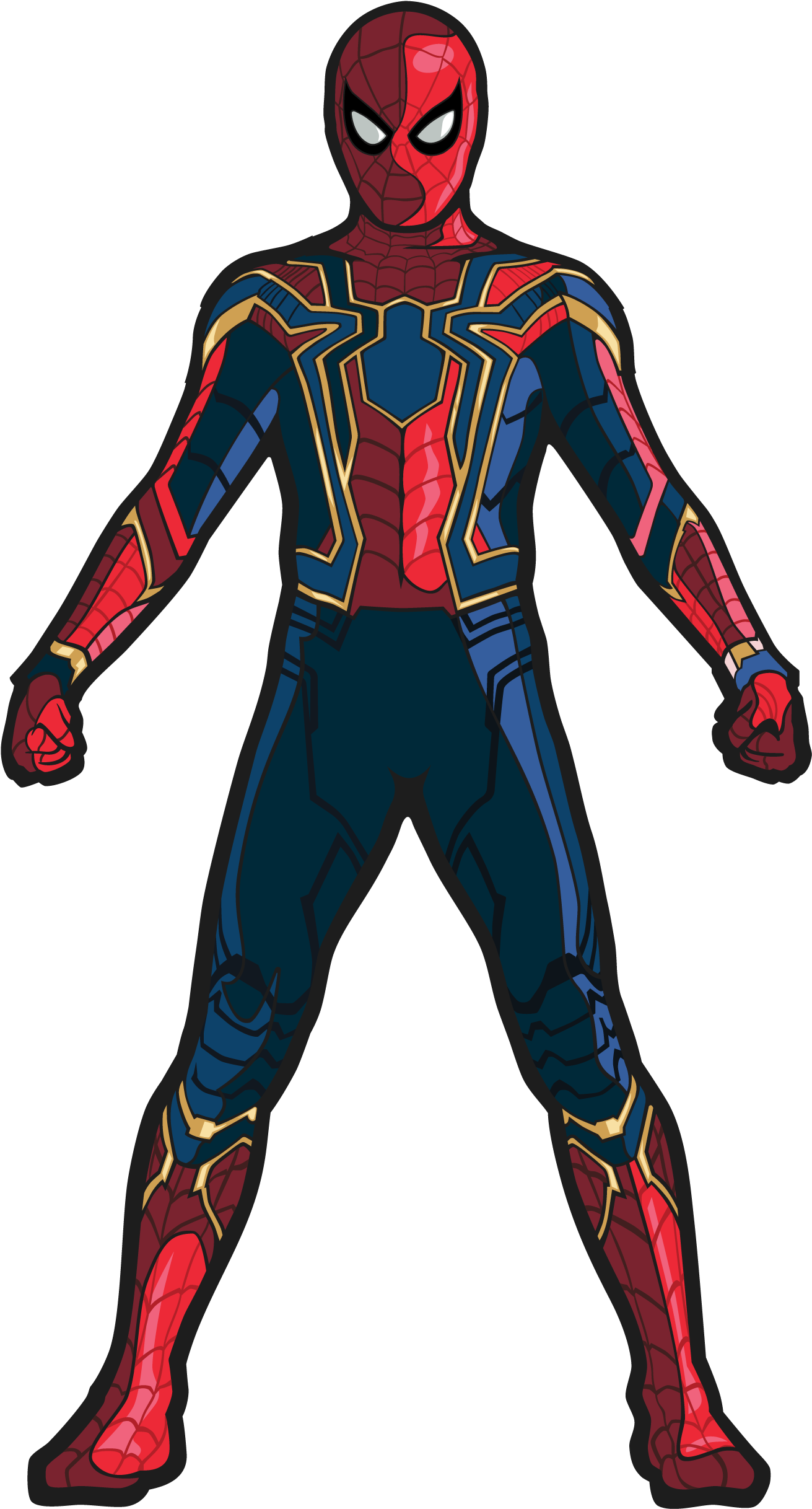 Iron Spider - Fig Pin Avengers Infinity War (2000x3500), Png Download