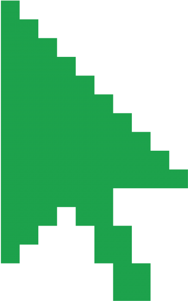 Green Cursor Arrow - Cursor Pixel Art (866x650), Png Download