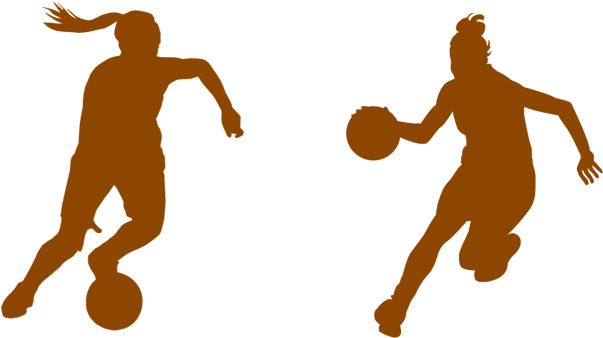 Girl Basketball Silhouette Png (657x400), Png Download