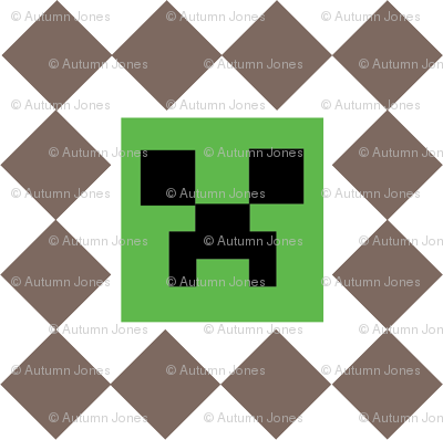 Creeper - Chess Board Pattern Marble (400x398), Png Download