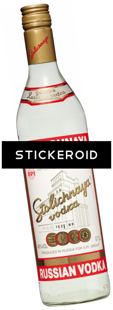 Vodka Food - Stolichnaya Premium Russian Vodka 1000ml (372x1017), Png Download
