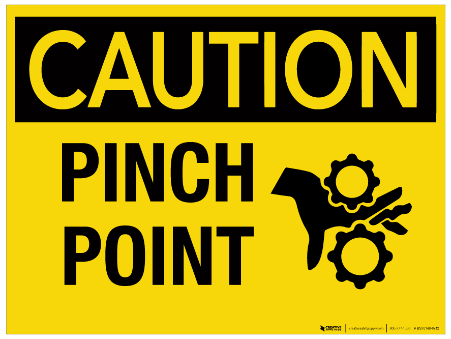 Pinch Point Wall Sign - Caution Ear Protection (900x900), Png Download
