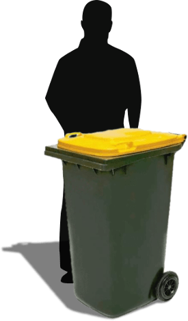 Overview - 240 Liter Garbage Bin (275x468), Png Download