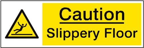 Slippery Floor Caution Sign - Caution Hot Water Signs (600x600), Png Download