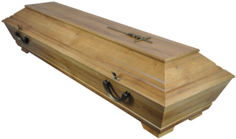 Oak Print Pine Coffin - Coffin (350x350), Png Download