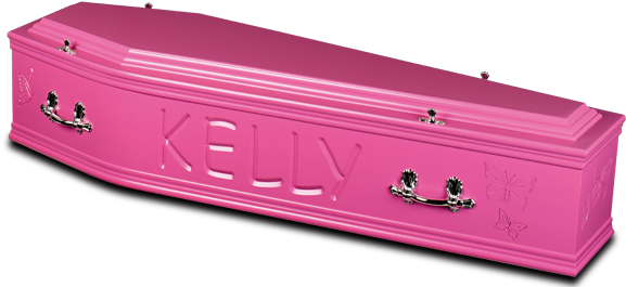 Coffin Bright Pink - Pink Coffins For Sale (622x300), Png Download
