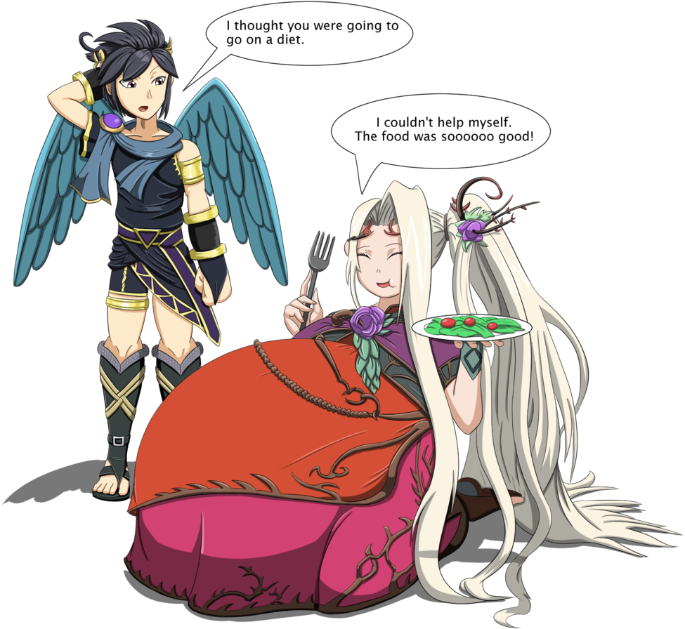 I Thought You Were Going To Go On A Diet - Pit X Palutena Pregnant (1024x964), Png Download