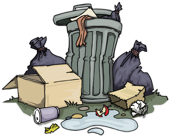 Waste Equipment Recycling Sydney - Rubbish Illustration (596x468), Png Download