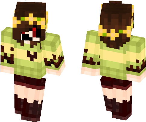 Colorshift Scary Face Chara - Minecraft (584x497), Png Download