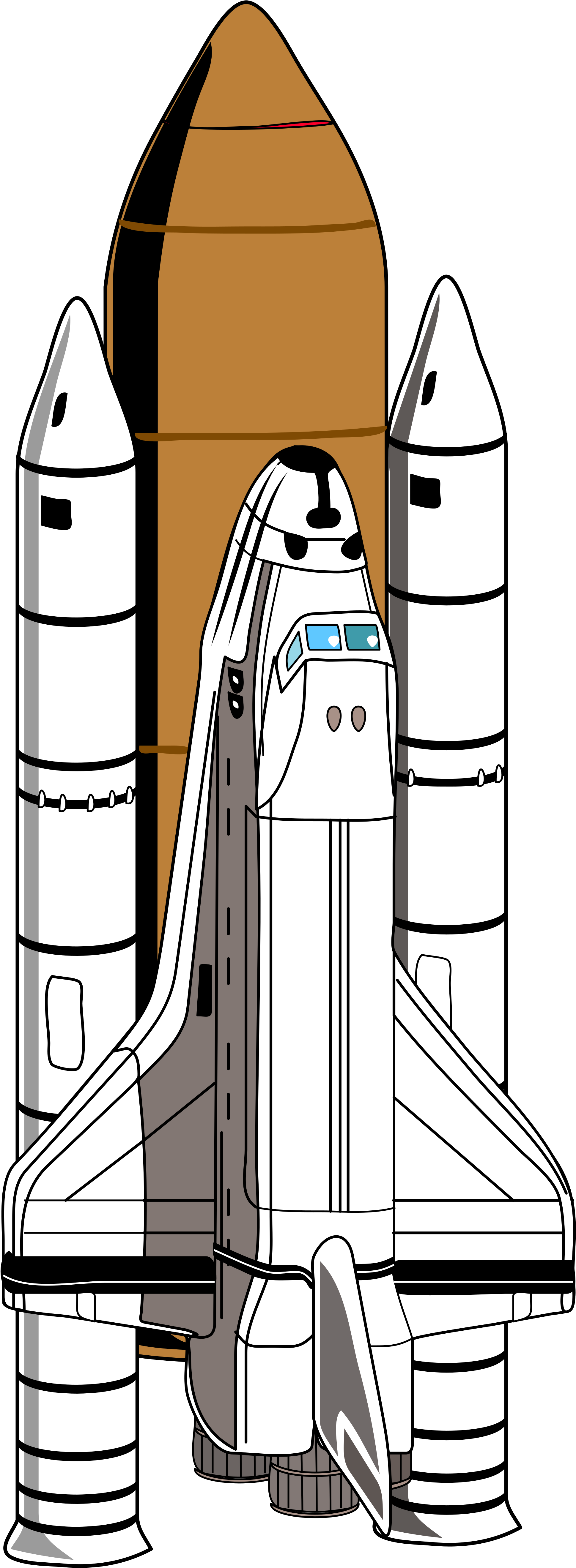 Open - Space Shuttle Clip Art (2000x5331), Png Download
