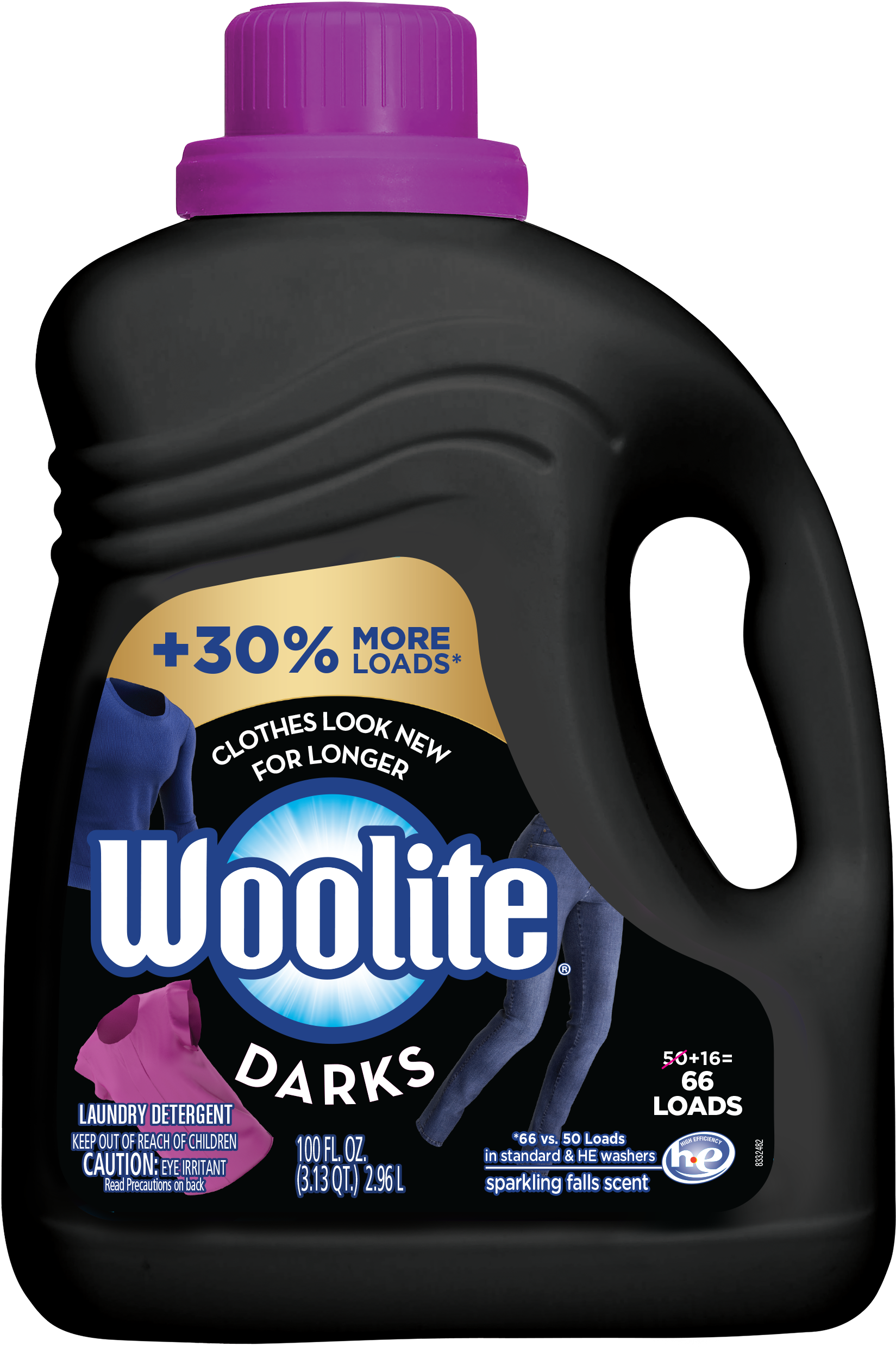 Woolite Darks Liquid Laundry Detergent, 100oz Bottle, - Dark Color Laundry Detergent (2000x2724), Png Download