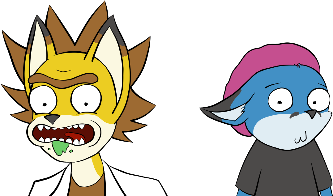 Furry Rick And Morty (1280x640), Png Download