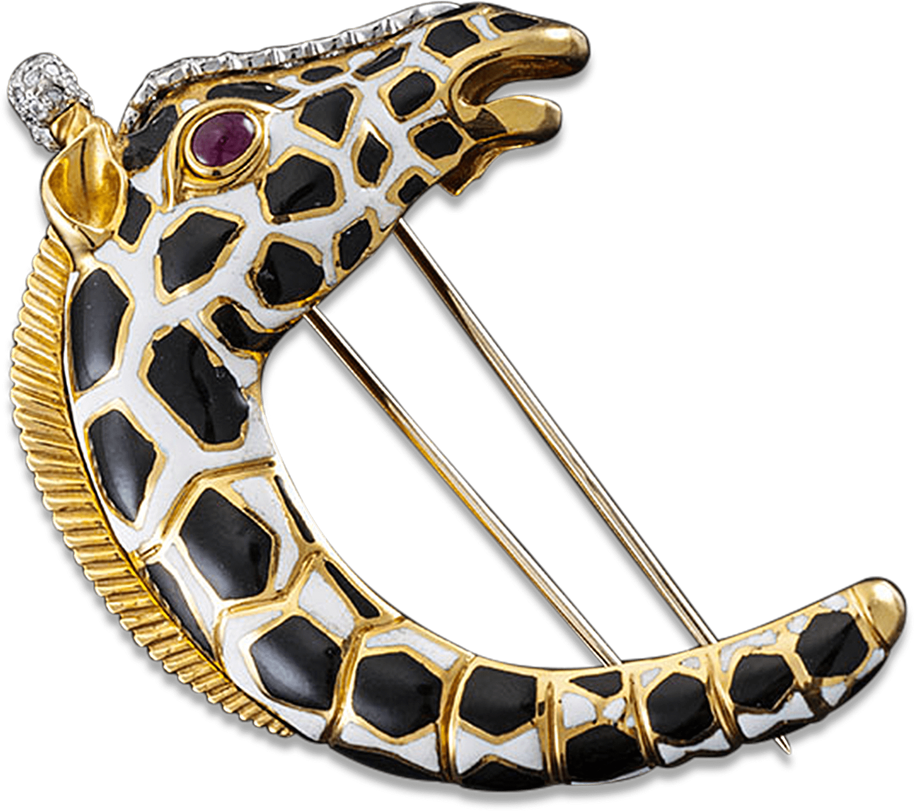 David Webb Giraffe Brooch - Brooch (2500x2000), Png Download