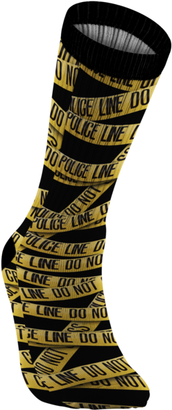 Police Tape Crew Socks - Sock (620x620), Png Download