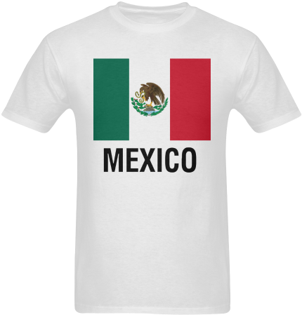 Mexican Flag Text Mexico Sunny Men's T-shirt (model - Flag Of Mexico (500x500), Png Download