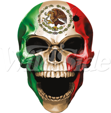 Skull Mexican Flag - Flag: Mexico 1934-1968 (450x450), Png Download