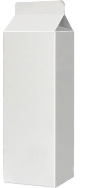 Blank Milk Carton - White Milk Carton Png (276x600), Png Download