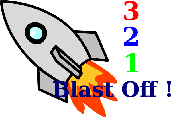 Jpg Transparent Stock Blast Off Clip - Rocket Clip Art (600x411), Png Download