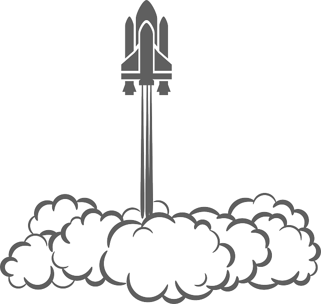 Smoke Clipart Blast - Rocket Take Off Clipart (640x605), Png Download
