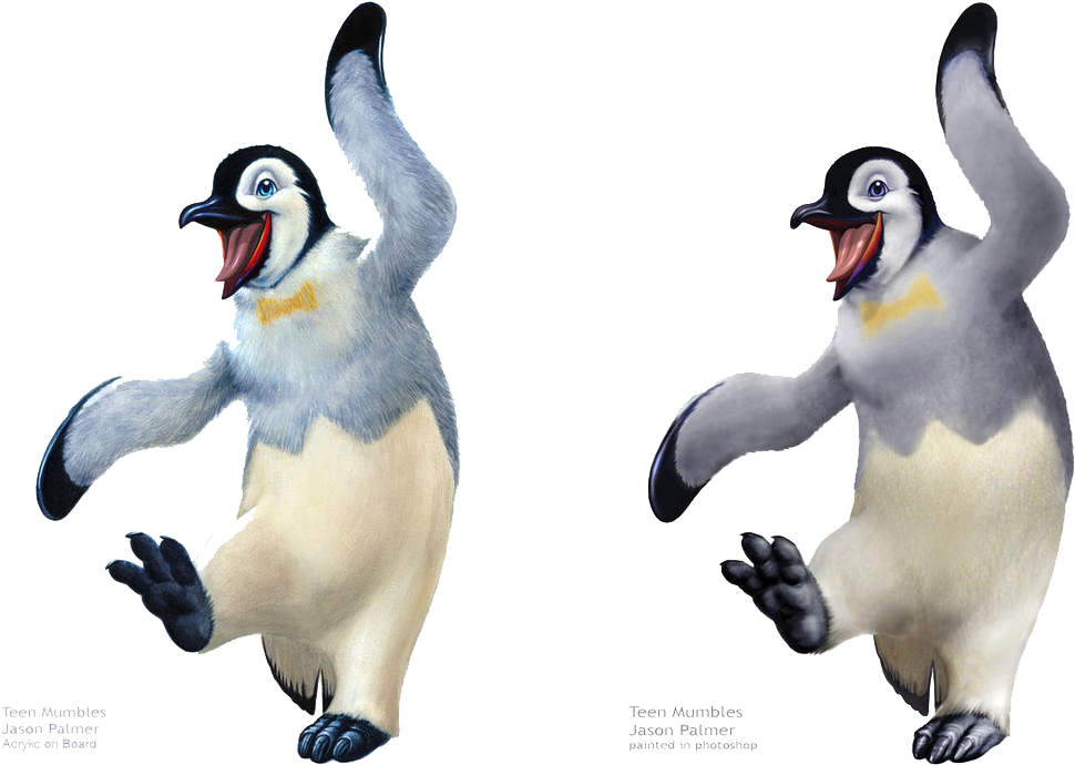 Happy Feet Png Transparent Background - Happy Feet Mumble Feet (1094x730), Png Download