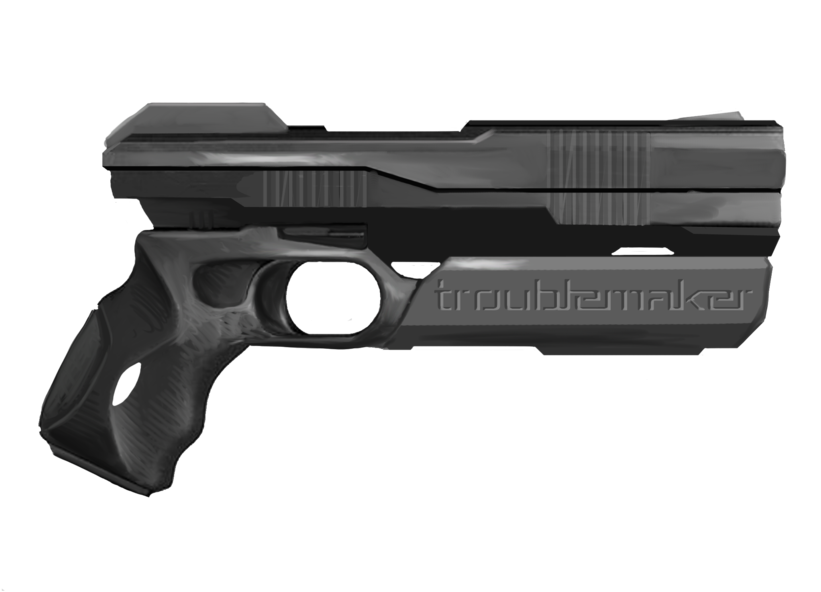 Shadowrun Troublemaker Heavy Pistol By Raben-aas On - Fantasy Heavy Pistol (1024x663), Png Download