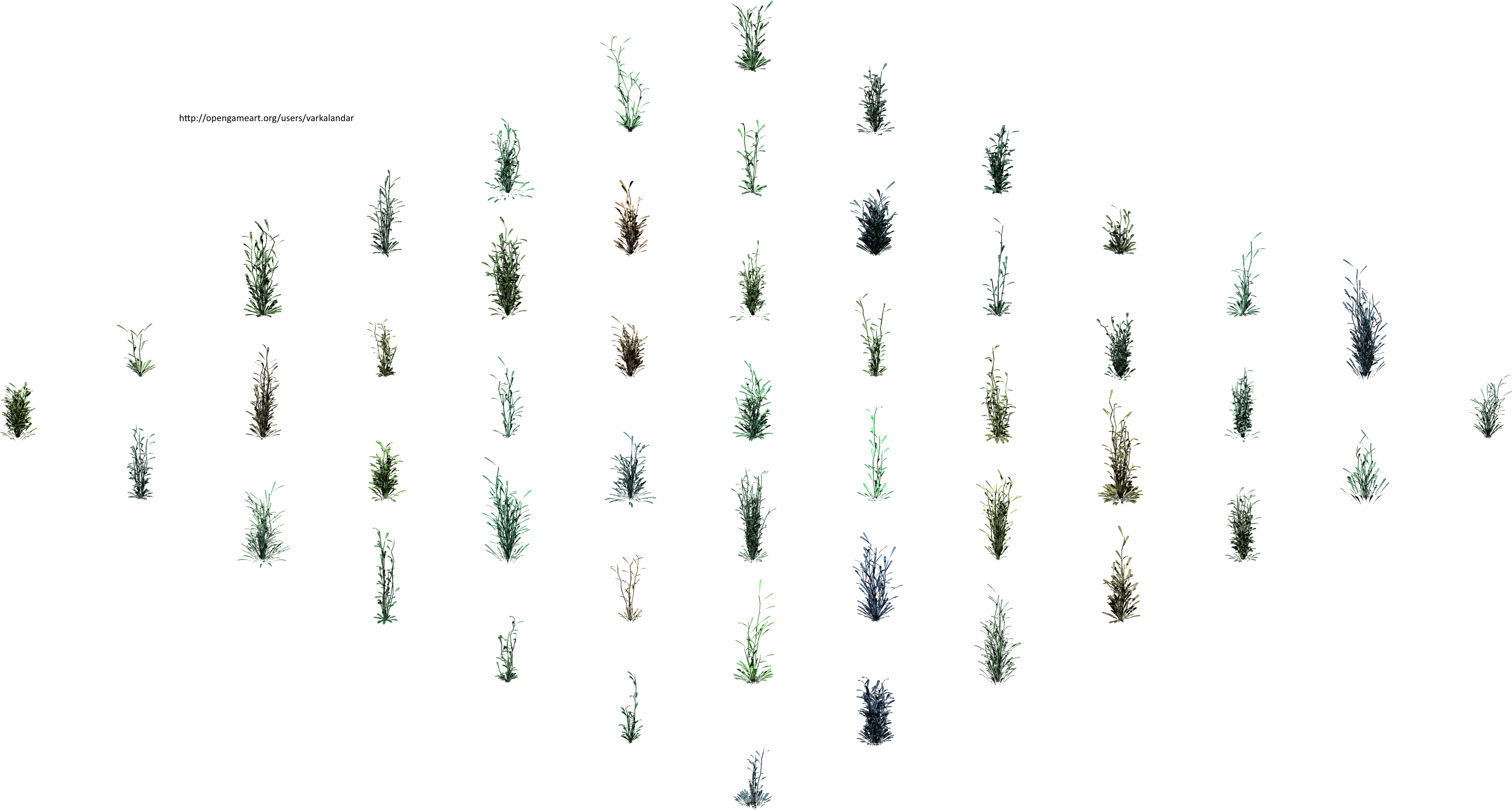 Hjm Grasses 2 Alpha - Christmas Tree (4000x2301), Png Download