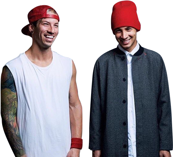 Twenty One Pilots - Tyler And Josh Png (750x521), Png Download