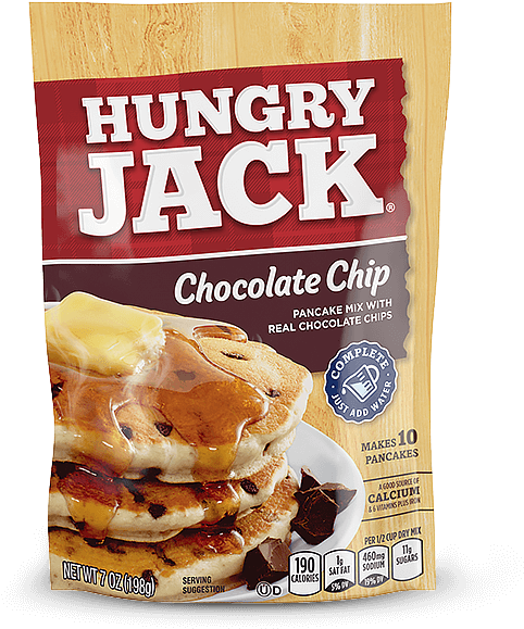 Chocolate Chip Pancake Mix - Hungry Jack Chocolate Chip Pancake Mix (550x622), Png Download