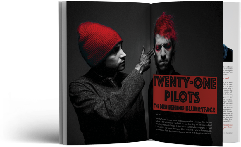 Top Twenty One Pilots Spread Mockup - Twenty One Pilots (1000x675), Png Download