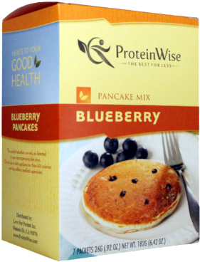 Blueberry Protein Pancake Mix - Nutriwise - Blueberry Protein Diet Pancake Mix (7/box) (600x399), Png Download