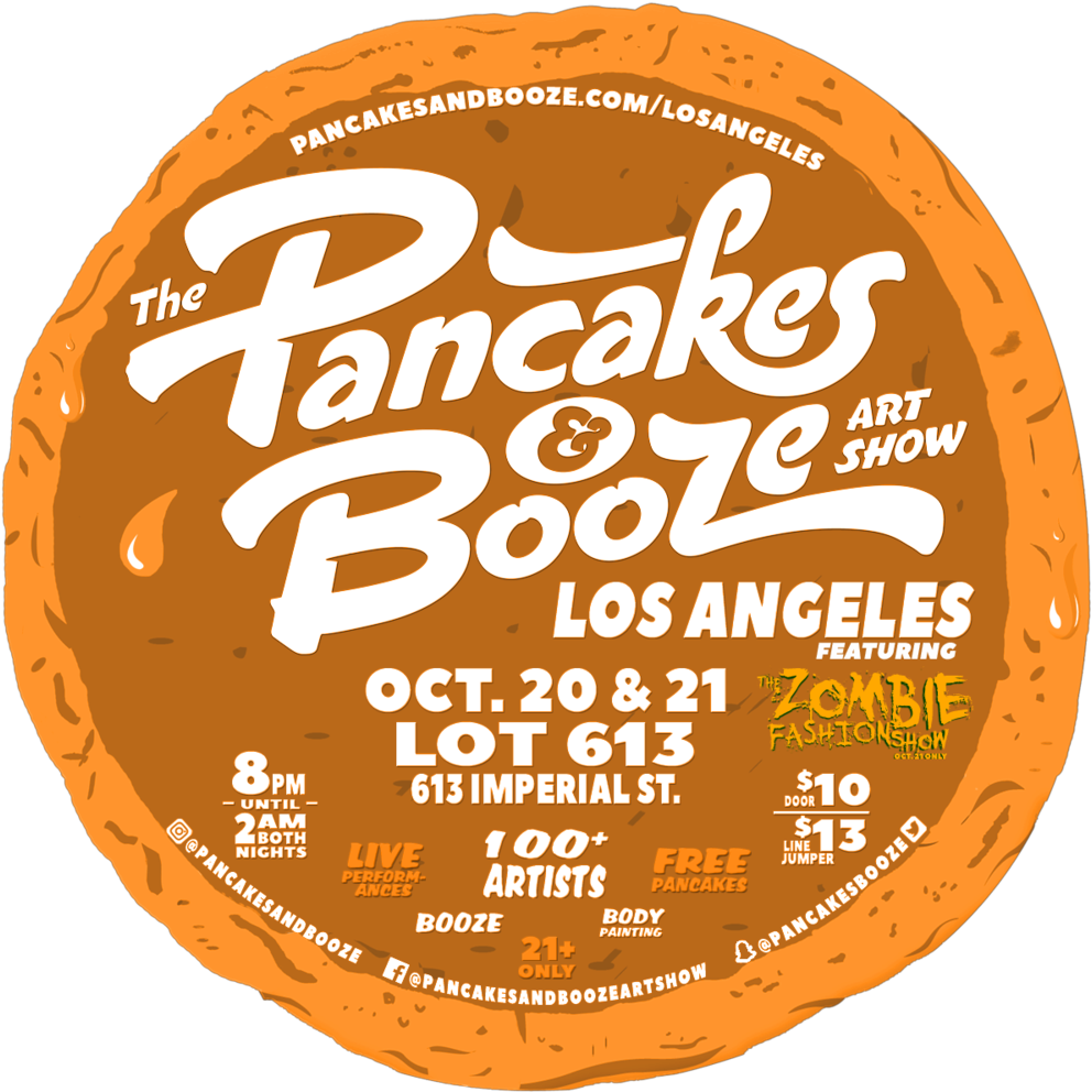 Pancake - Dallas Pancakes And Booze Art Show (1000x1000), Png Download
