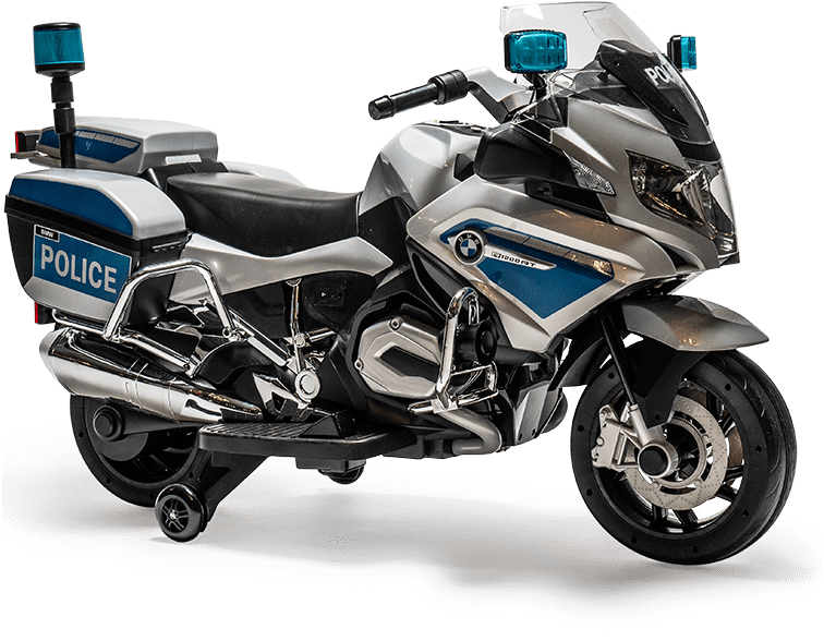 Rosso Motors Police Bike For Kids With Head Lights - Cruiser (774x587), Png Download