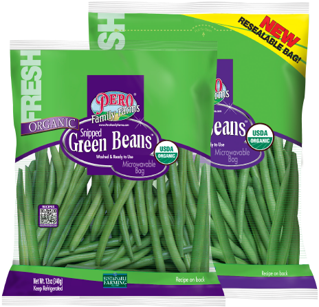 Organic Snipped Green Beans - Pero Family Farms Organic Snipped Green Beans - 12 (500x500), Png Download