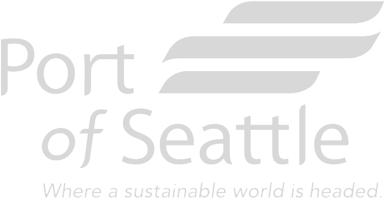 Port Of Seattle Logo Grey By Graham Hnedak Brand G - Port Of Seattle Png (1000x625), Png Download
