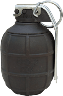 Ghd-2 Is Defensive Hand Grenade With Ball Preformed - Water Bottle (500x310), Png Download