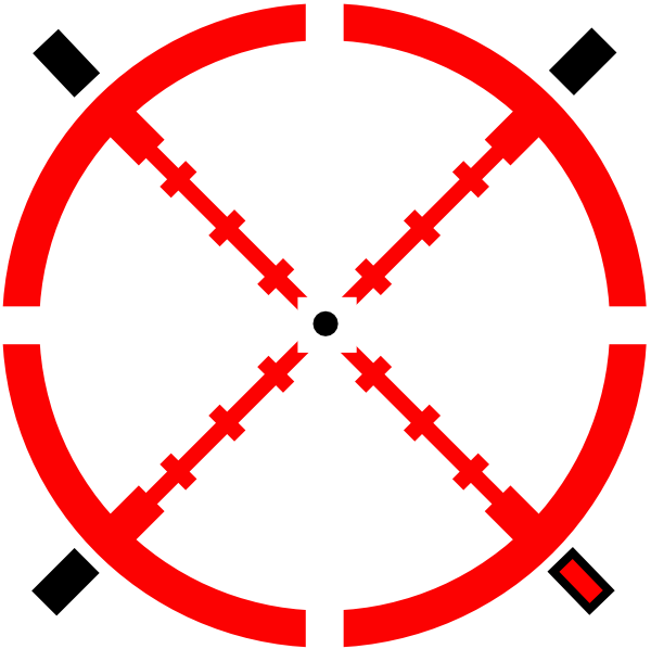 Red Crosshairs Png - Cross Hairs (600x598), Png Download
