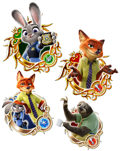 Zootopia Medals - Zootopia Lunch Napkins - 16 (410x514), Png Download