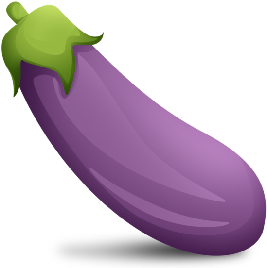 Eggplant Emoji Cutout Veiny Eggplant Emoji (560x560), Png Download