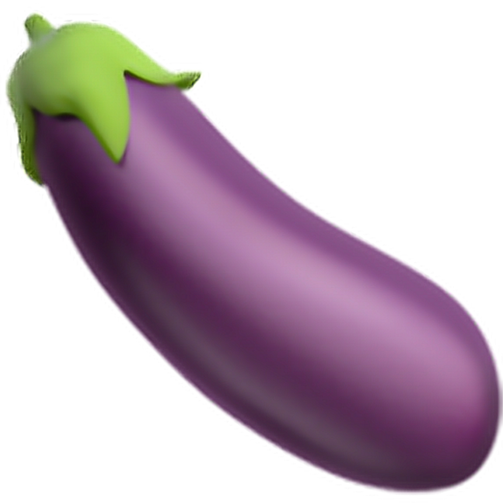 Eggplant Emoji Png (1024x1024), Png Download