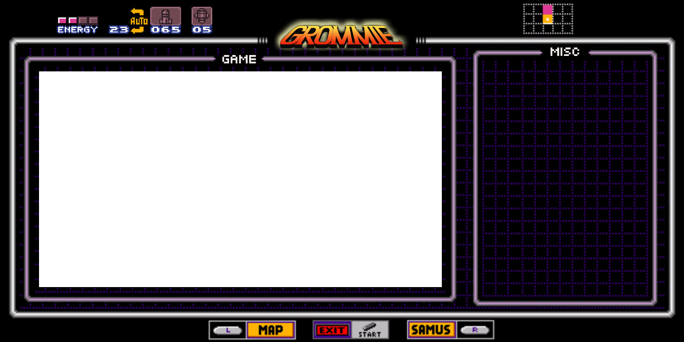 Overlay I Completed For A Super Metroid Streamer Named - 8 Bit Twitch Overlay (1367x685), Png Download